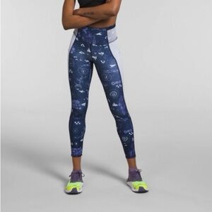 NWT The North Face Trailwear QTM High-Rise Tights in Summit Navy